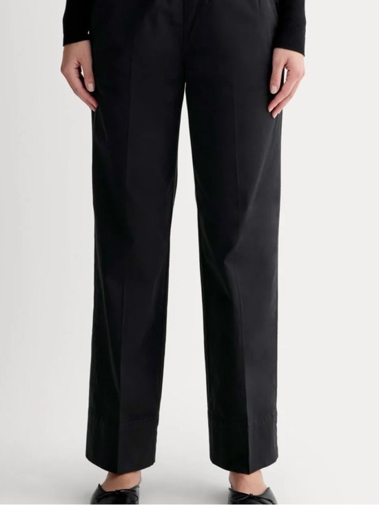Everlane Pants - Everlane Easy Pant Black Straight-Leg Trousers